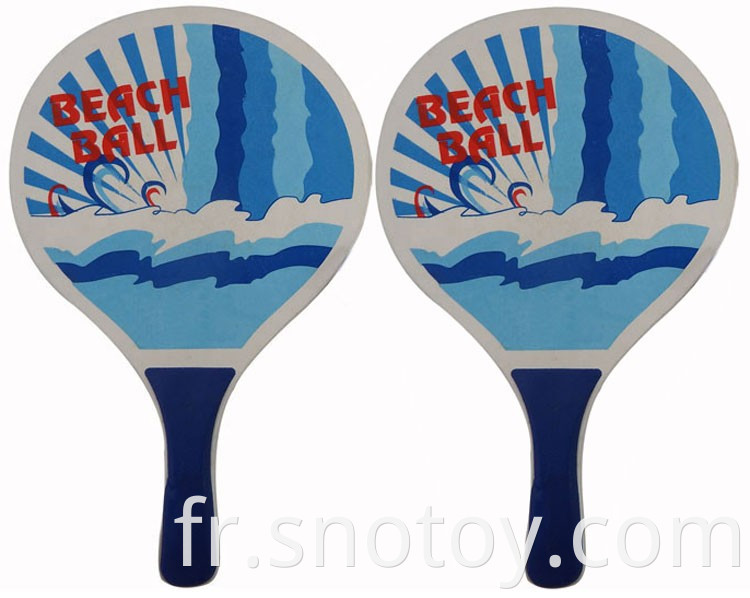 Racket de plage en plastique de bonne valeur sur mesure pour le jeu en plein air